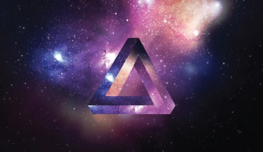 space, triangle, colorful