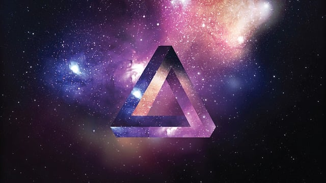 space, triangle, colorful